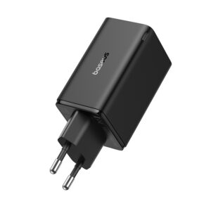 Baseus GaN6 Pro Charger 65W 2 x USB-C 2 x USB-A with Black USB-C Cable 100W 1m - Black - Image 2