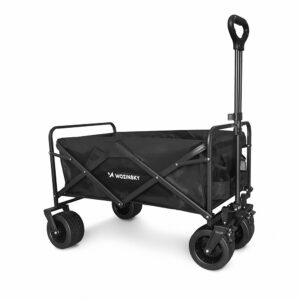 Wozinsky WZP-100 beach, tourist, garden trolley, durable, wide wheels, su safety net up to 100 kg - black - Image 3