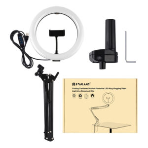 Desktop arm stand Puluz with 26cm LED Vlogging Ring PKT3090B - Image 3