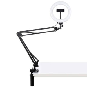 Desktop arm stand Puluz with 20cm LED Vlogging Ring PKT3089B - Image 2