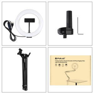 Desktop arm stand Puluz with 20cm LED Vlogging Ring PKT3089B - Image 3