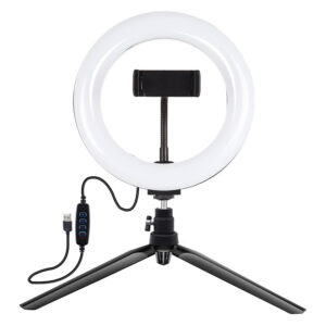 Tripod Mount Puluz with 20cm LED Ring Vlogging PKT3073B - Image 2