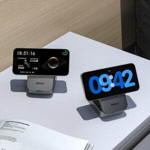 Dudao A11 Max 15W 3-in-1 Inductive Charging Station Compatible with MagSafe - Gray - Image 9