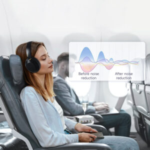 Dudao X22 Max belaidės On-Ear Bluetooth ausinės su ANC - juodos spalvos - Image 5