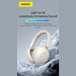 Dudao X22 Max belaidės On-Ear Bluetooth ausinės su ANC - Beige - Image 6