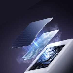 Baseus EnerFill FE11 2 x USB-C / USB-A 100W laidinis įkroviklis baltos spalvos - Image 6