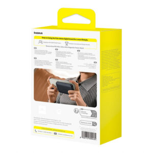 Baseus EnerFill FM11 Ultra-Mini 10000mAh 22.5W MagSafe Compatible Power Bank with Baseus Simple USB-C 20V/3A 30cm Cable - Black - Image 7