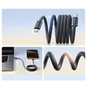 Baseus Dynamic 4 Pro Fast USB-C Cable - USB-C 100W 1m - Black - Image 5