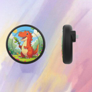 Dėkliukas ženkliukas skirtas AirTag - juodos spalvos su dinozauro vaizdu - Image 2