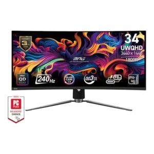 Monitorius MSI MPG 341CQPX QD-OLED 34.18" / UWQHD / 240Hz / 0,03ms (GTG) / Curved juodos spalvos