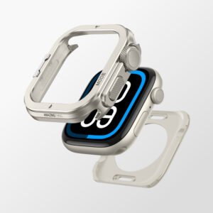 AmazingThing Titan Pro Metal dėklas skirtas Apple Watch 11 46mm Aluminum - Titanium - Image 3