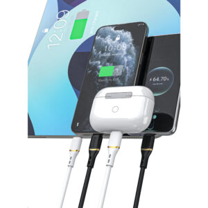 Dudao L25C USB-C - USB-C silikoninis kabelis 60W 1m - baltos spalvos - Image 6