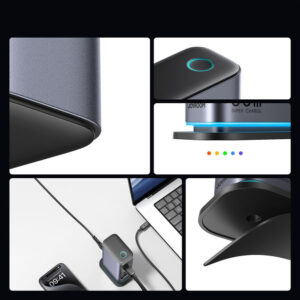 Įkroviklis Joyroom JR-TCM02 GaN 65W 4xUSB-C 2xUSB-A kištukas UK - pilkos spalvos - Image 8