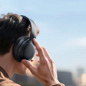 Baseus Bass BH1 Lite Wireless On-Ear Bluetooth 6.0 ausinės - juodos spalvos - Image 8