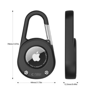 Tech-Protect Slidelock Carabiner Keychain dėklas skirtas AirTag 1/2 - juodos spalvos - Image 6