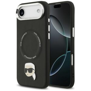 Karl Lagerfeld Karl Pin MagSafe Dėklas skirtas Apple iPhone Air - juodos spalvos