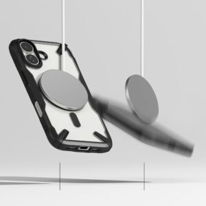 Ringke Fusion X Magnetic MagSafe dėklas skirtas Apple iPhone 17 - juodos spalvos - Image 6