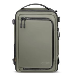 Tech-Protect Defender S50 kuprinė tinkanti Ryanair & Wizzar, 20L nešiojamam kompiuteriui - Olive - Image 2