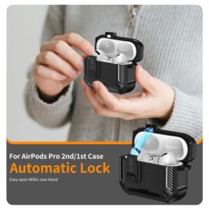 Tech-Protect Carbonox MagSafe dėklas skirtas AirPods Pro - juodos spalvos - Image 5