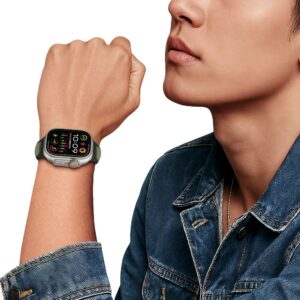 Tech-Protect IconBir Line apyrankė skirta Apple Watch 44 / 45 / 46 / 49 mm - juodos spalvos ir oranžinės spalvos - Image 5