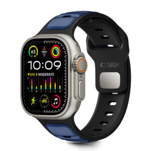 Tech-Protect IconBir Line apyrankė skirta Apple Watch 44 / 45 / 46 / 49 mm - juodos spalvos ir mėlynos spalvos