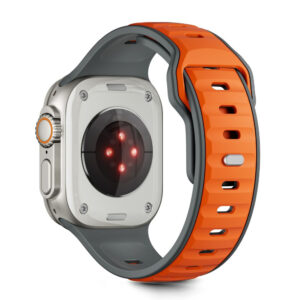 Tech-Protect IconBir Line apyrankė skirta Apple Watch 44 / 45 / 46 / 49 mm - pilkos spalvos-oranžinės spalvos - Image 2