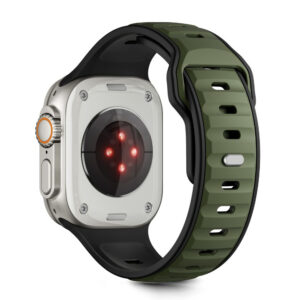 Tech-Protect IconBir Line apyrankė skirta Apple Watch 44 / 45 / 46 / 49 mm - juodos spalvos ir žalios spalvos - Image 2