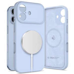 Tech-Protect Silicone MagSafe dėklas skirtas Apple iPhone 17 - mėlynos spalvos