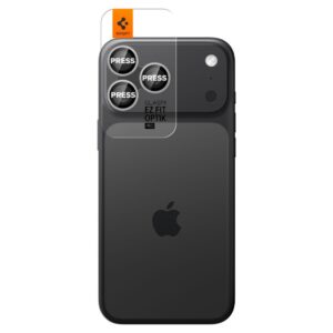 Spigen Optik Pro GLAS.TR ”EZ FIT” kameros apsauga 2-pack skirtas Apple iPhone 16 Pro / Max / 17 Pro / Max - Silver - Image 2