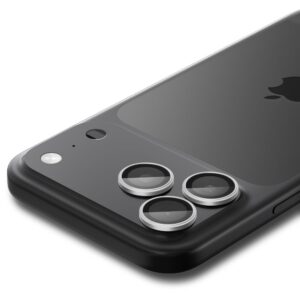 Spigen Optik Pro GLAS.TR ”EZ FIT” kameros apsauga 2-pack skirtas Apple iPhone 16 Pro / Max / 17 Pro / Max - Silver - Image 4