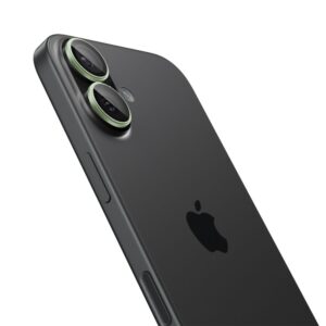 Spigen Optik Pro GLAS.TR ”EZ FIT” kameros apsauga 2-pack skirtas Apple iPhone 16 / 16 Plus / 17 - Green - Image 3