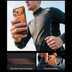 Supcase UB Grip Mag MagSafe dėklas skirtas Apple iPhone 17 Pro Max - oranžinės spalvos-pilkos spalvos - Image 6