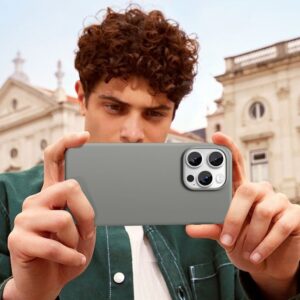 Tech-Protect Silicone MagSafe dėklas skirtas Apple iPhone 17 Pro Max - pilkos spalvos - Image 5