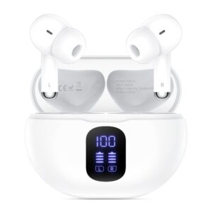 Tech-Protect UltraBoost TWS Pro G2 ausinės - baltos spalvos - Image 2