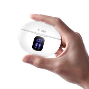 Tech-Protect UltraBoost TWS Pro G2 ausinės - baltos spalvos - Image 5