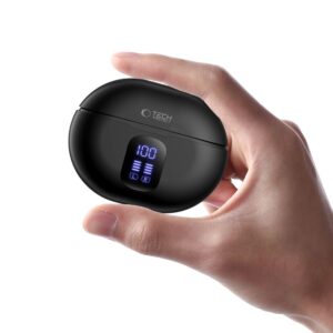 Tech-Protect UltraBoost TWS Pro G2 ausinės - juodos spalvos - Image 5