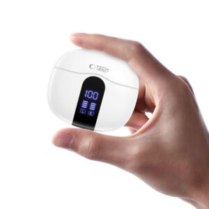 Tech-Protect UltraBoost TWS Core G2 ausinės - baltos spalvos - Image 5