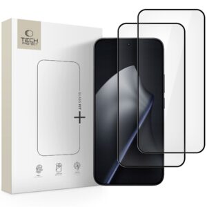 Tech-Protect Glass Fit+ 2-pack apsauginis stiklas skirtas Xiaomi 15T / 15T Pro - black