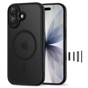 Tech-Protect Magpeak Magsafe CC dėklas skirtas Apple iPhone 17 - Matte juodos spalvos