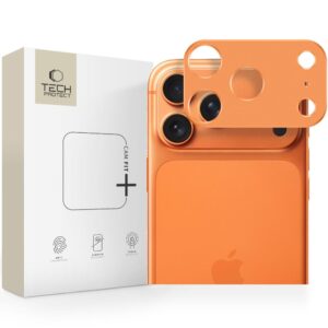 Tech-Protect Camalloy Fit+ kameros apsauga skirtas Apple iPhone 17 Pro - Orange
