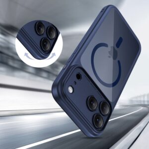 Tech-Protect Magpeak Magsafe CC dėklas skirtas Apple iPhone 17 Pro - Clear mėlynos spalvos - Image 6