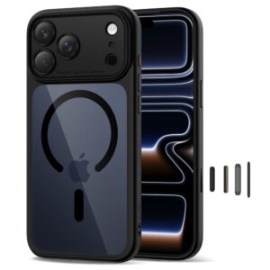 Tech-Protect Magpeak Magsafe CC dėklas skirtas Apple iPhone 17 Pro Max - Clear juodos spalvos - Image 2