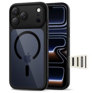 Tech-Protect Magpeak Magsafe CC dėklas skirtas Apple iPhone 17 Pro - Clear juodos spalvos