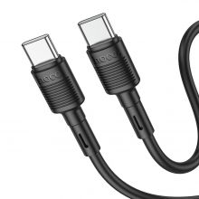 PTC Hoco Cable Type-C to Type-C Male, 60W, 3A, 1.0m, black, X83
