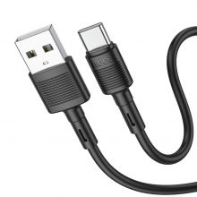 PTC HOCO Cable USB  A Male to Type-C Male, 3A, black, 1.0m,  X83