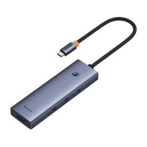 4in1 Hub Baseus  UltraJoy USB-C do USB 3.0 space pilkos spalvos - Image 4