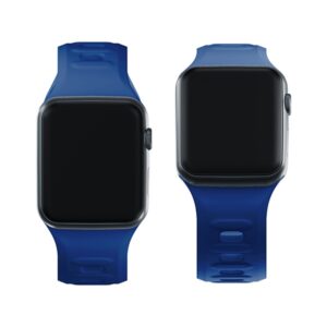 3MK Silicone Watch Strap Blue for Apple Watch 42/44/45/49mm - Image 3