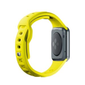 3MK Silicone Watch Strap yellow for Apple Watch 42/44/45/49mm - Image 4