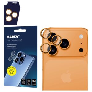 Telefono kameros apsauga 3MK HARDY Lens Protection Pro skirta Apple iPhone 17 Pro / 17 Pro Max orange