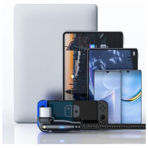 Kabelis 3MK Hyper Cable N-SERIES USB-C į USB-C 2m 20V/3A 60W obrotowy juodos spalvos - Image 3